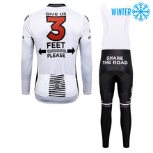 Load image into Gallery viewer, Thriller Rider Sports Bicycle Clothing Mens Cycling Jackets and Bib Tights Winter Kit(Give Us 3 Feet Please)
