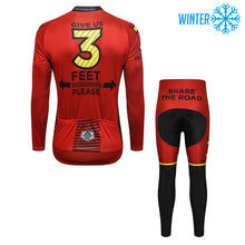 Load image into Gallery viewer, Thriller Rider Sports Bicycle Clothing Mens Cycling Jackets and Tights Winter Kit(Give Us 3 Feet Please)
