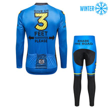 Load image into Gallery viewer, Thriller Rider Sports Bicycle Clothing Mens Cycling Jackets and Tights Winter Kit(Give Us 3 Feet Please)
