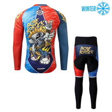 Load image into Gallery viewer, Thriller Rider Sports Bicycle Clothing Mens Cycling Jackets and Tights Winter Kit(Bone to Rock)
