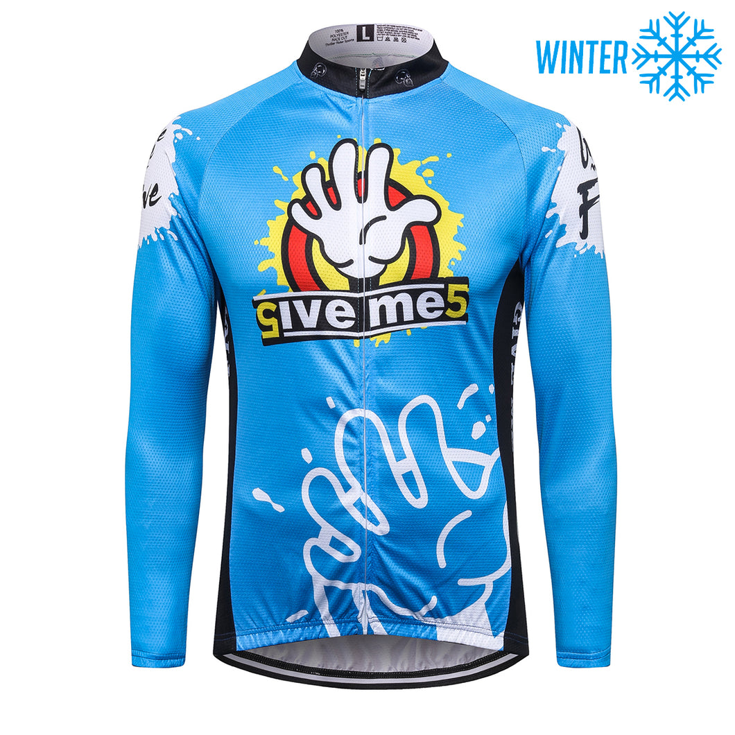 Thriller Rider Sports Bicycle Clothing Mens Cycling Jackets Winter(Give Me Five)