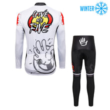 Load image into Gallery viewer, Thriller Rider Sports Bicycle Clothing Mens Cycling Jackets and Tights Winter Kit(Give Me Five)
