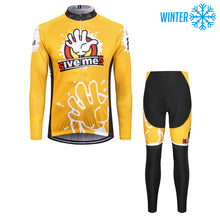 Load image into Gallery viewer, Thriller Rider Sports Bicycle Clothing Mens Cycling Jackets and Tights Winter Kit(Give Me Five)
