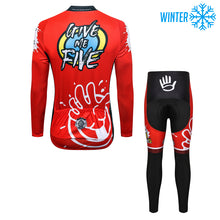 Load image into Gallery viewer, Thriller Rider Sports Bicycle Clothing Mens Cycling Jackets and Tights Winter Kit(Give Me Five)
