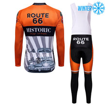 Load image into Gallery viewer, Thriller Rider Sports Bicycle Clothing Mens Cycling Jackets and Bib Tights Winter Kit(Route 66)
