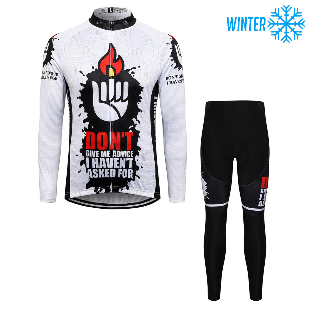 Thriller Rider Sports Bicycle Clothing Mens Cycling Jackets and Tights Winter Kit(Don't Give Me Advice)