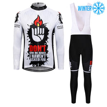 Load image into Gallery viewer, Thriller Rider Sports Bicycle Clothing Mens Cycling Jackets and Bib Tights Winter Kit(Don&#39;t Give Me Advice)
