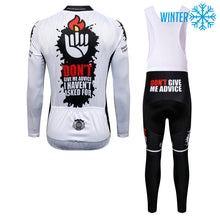 Load image into Gallery viewer, Thriller Rider Sports Bicycle Clothing Mens Cycling Jackets and Bib Tights Winter Kit(Don&#39;t Give Me Advice)
