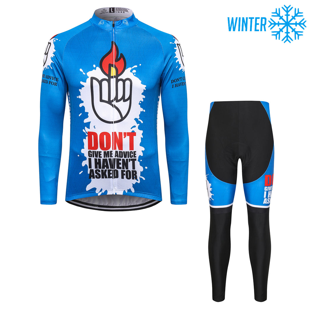 Thriller Rider Sports Bicycle Clothing Mens Cycling Jackets and Tights Winter Kit(Don't Give Me Advice)