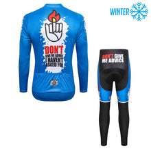 Load image into Gallery viewer, Thriller Rider Sports Bicycle Clothing Mens Cycling Jackets and Tights Winter Kit(Don&#39;t Give Me Advice)
