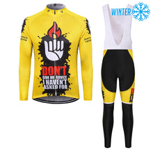 Load image into Gallery viewer, Thriller Rider Sports Bicycle Clothing Mens Cycling Jackets and Bib Tights Winter Kit(Don&#39;t Give Me Advice)
