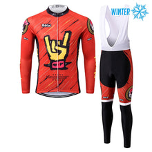 Load image into Gallery viewer, Thriller Rider Sports Bicycle Clothing Mens Cycling Jackets and Bib Tights Winter Kit(Rock)
