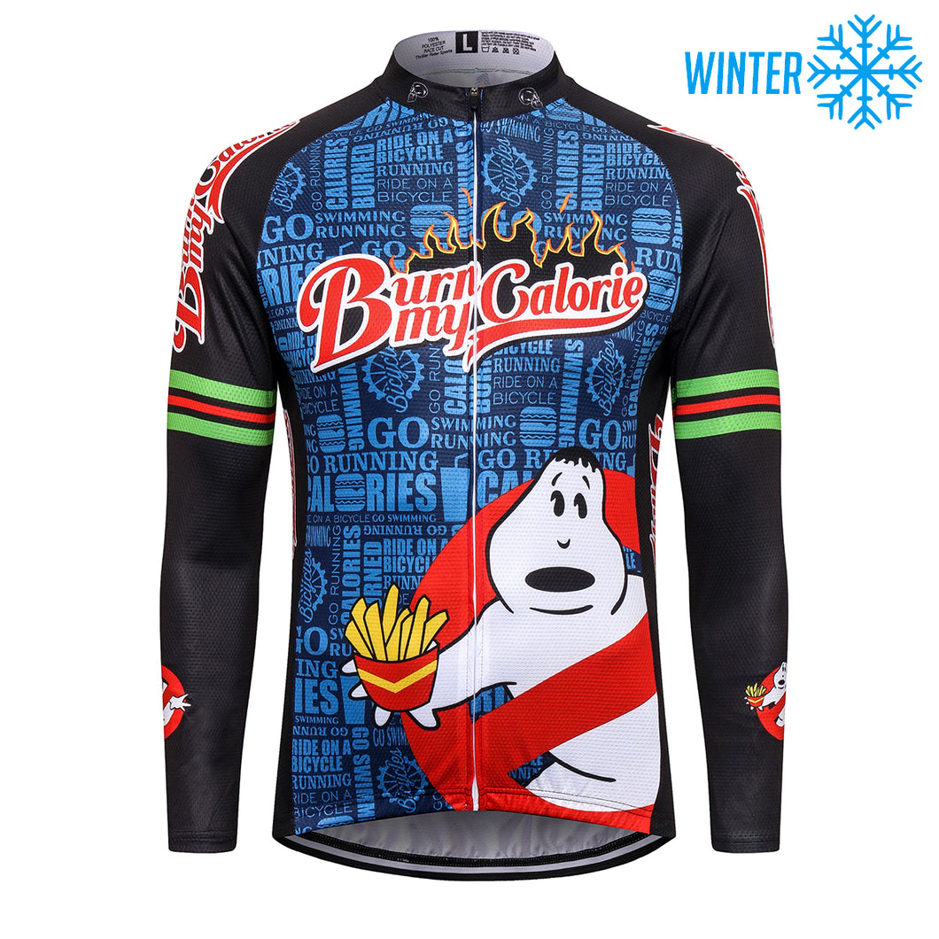 Thriller Rider Sports Bicycle Clothing Mens Cycling Jackets Winter(Burn My Calorie)