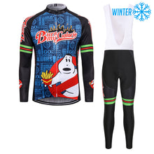 Load image into Gallery viewer, Thriller Rider Sports Bicycle Clothing Mens Cycling Jackets and Bib Tights Winter Kit(Burn My Calorie)
