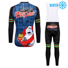 Load image into Gallery viewer, Thriller Rider Sports Bicycle Clothing Mens Cycling Jackets and Bib Tights Winter Kit(Burn My Calorie)
