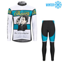 Load image into Gallery viewer, Thriller Rider Sports Bicycle Clothing Mens Cycling Jackets and Tights Winter Kit(Cheers for Being)
