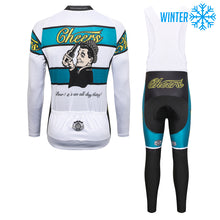 Load image into Gallery viewer, Thriller Rider Sports Bicycle Clothing Mens Cycling Jackets and Bib Tights Winter Kit(Cheers for Being)
