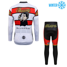 Load image into Gallery viewer, Thriller Rider Sports Bicycle Clothing Mens Cycling Jackets and Tights Winter Kit(Cheers for Being)
