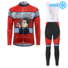 Load image into Gallery viewer, Thriller Rider Sports Bicycle Clothing Mens Cycling Jackets and Bib Tights Winter Kit(Cheers for Being)
