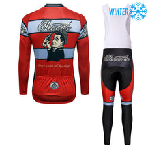 Load image into Gallery viewer, Thriller Rider Sports Bicycle Clothing Mens Cycling Jackets and Bib Tights Winter Kit(Cheers for Being)
