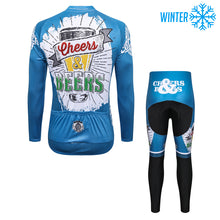 Load image into Gallery viewer, Thriller Rider Sports Bicycle Clothing Mens Cycling Jackets and Tights Winter Kit(Cheers &amp; Beers)
