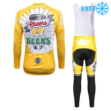 Load image into Gallery viewer, Thriller Rider Sports Bicycle Clothing Mens Cycling Jackets and Bib Tights Winter Kit(Cheers &amp; Beers)
