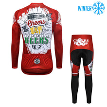 Load image into Gallery viewer, Thriller Rider Sports Bicycle Clothing Mens Cycling Jackets and Tights Winter Kit(Cheers &amp; Beers)
