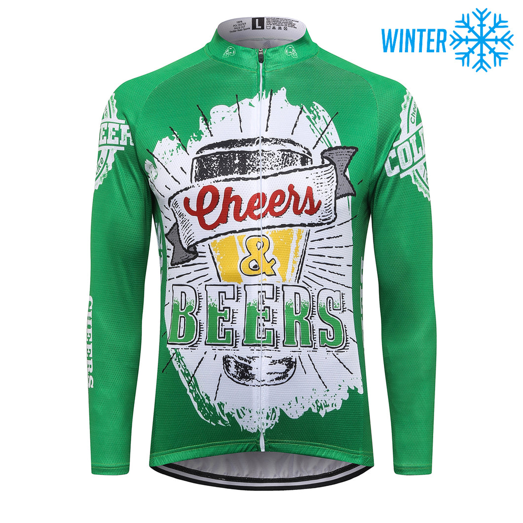 Thriller Rider Sports Bicycle Clothing Mens Cycling Jackets Winter(Cheers & Beers)