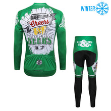 Load image into Gallery viewer, Thriller Rider Sports Bicycle Clothing Mens Cycling Jackets and Tights Winter Kit(Cheers &amp; Beers)
