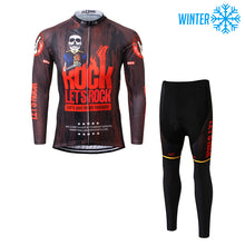 Load image into Gallery viewer, Thriller Rider Sports Bicycle Clothing Mens Cycling Jackets and Tights Winter Kit(Let&#39;s Rock)
