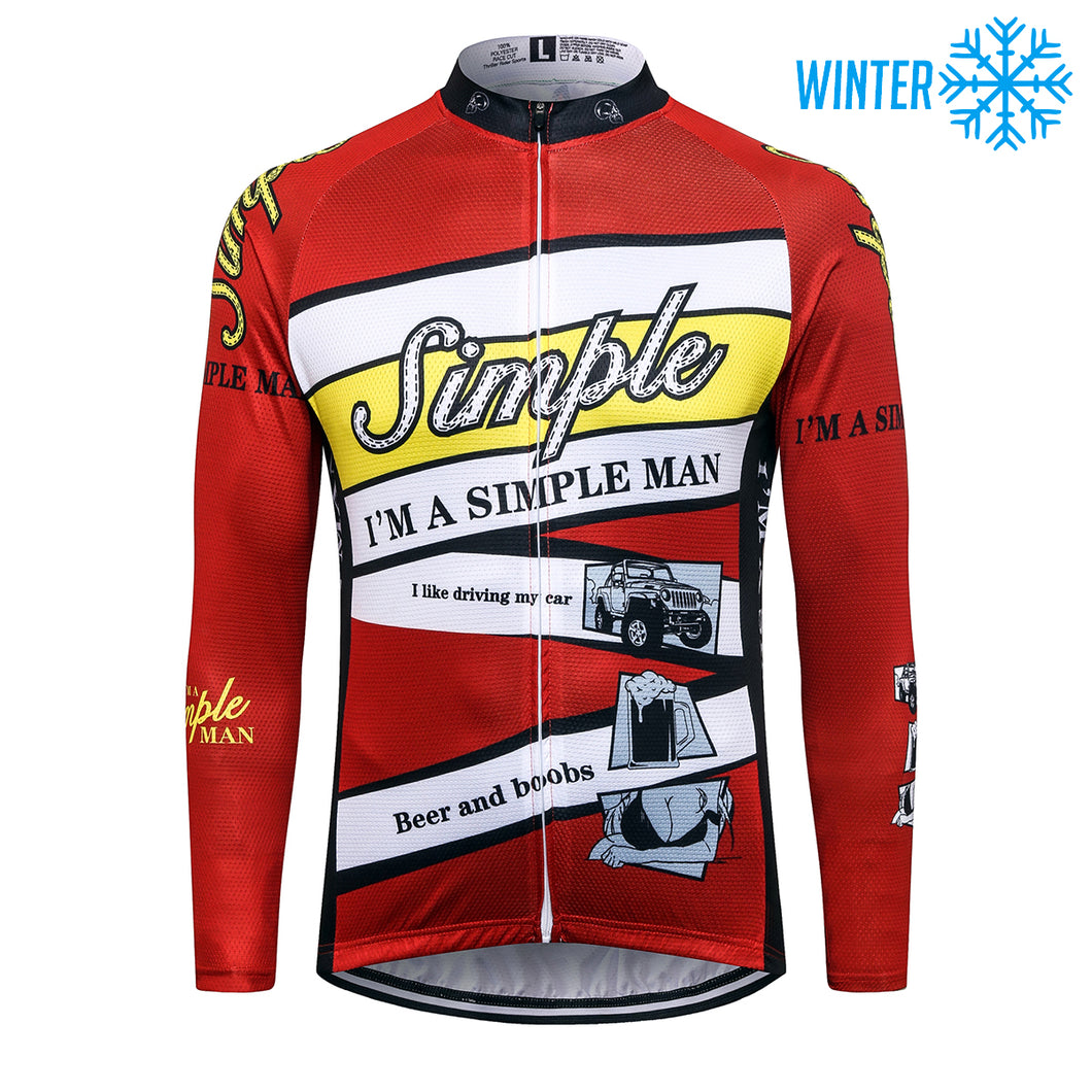 Thriller Rider Sports Bicycle Clothing Mens Cycling Jackets Winter(I'm Simple Man)