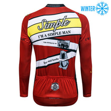 Load image into Gallery viewer, Thriller Rider Sports Bicycle Clothing Mens Cycling Jackets Winter(I&#39;m Simple Man)
