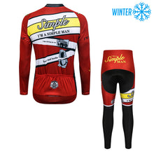 Load image into Gallery viewer, Thriller Rider Sports Bicycle Clothing Mens Cycling Jackets and Tights Winter Kit(I&#39;m Simple Man)
