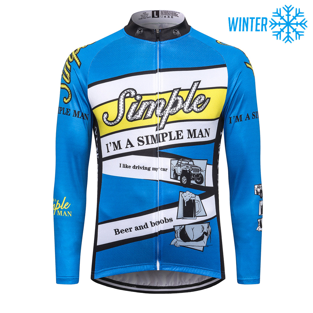 Thriller Rider Sports Bicycle Clothing Mens Cycling Jackets Winter(I'm Simple Man)