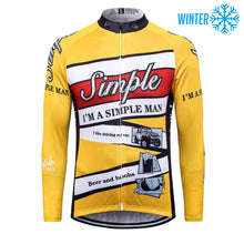 Load image into Gallery viewer, Thriller Rider Sports Bicycle Clothing Mens Cycling Jackets Winter(I&#39;m Simple Man)
