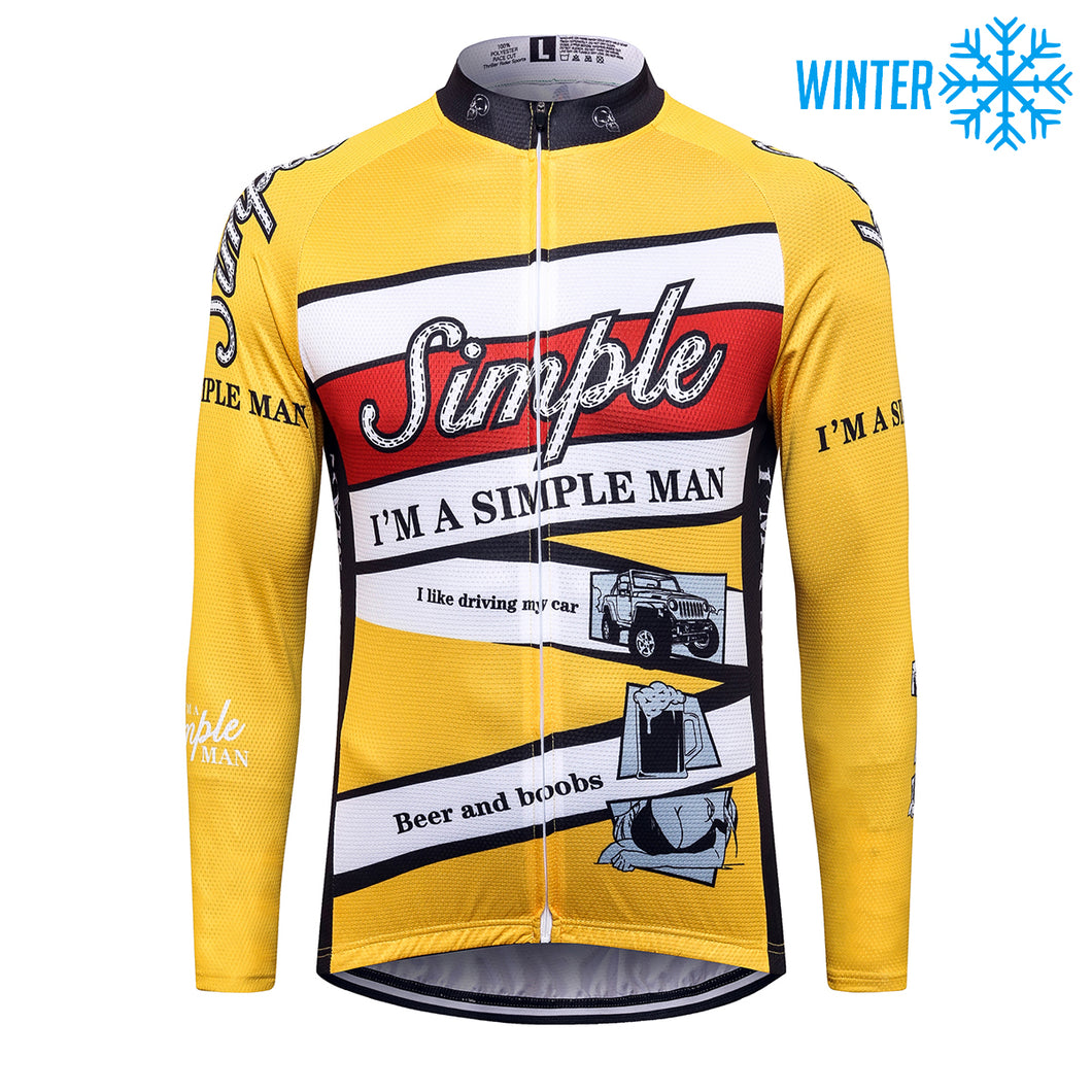 Thriller Rider Sports Bicycle Clothing Mens Cycling Jackets Winter(I'm Simple Man)