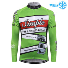 Load image into Gallery viewer, Thriller Rider Sports Bicycle Clothing Mens Cycling Jackets Winter(I&#39;m Simple Man)
