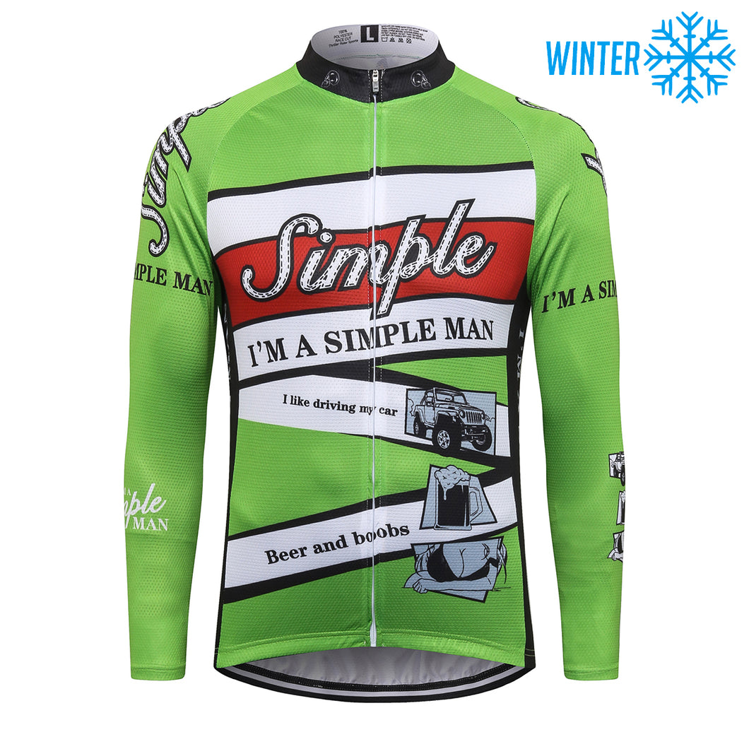 Thriller Rider Sports Bicycle Clothing Mens Cycling Jackets Winter(I'm Simple Man)