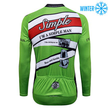 Load image into Gallery viewer, Thriller Rider Sports Bicycle Clothing Mens Cycling Jackets Winter(I&#39;m Simple Man)
