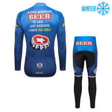 Load image into Gallery viewer, Thriller Rider Sports Bicycle Clothing Mens Cycling Jackets and Tights Winter Kit(Beer Cap)
