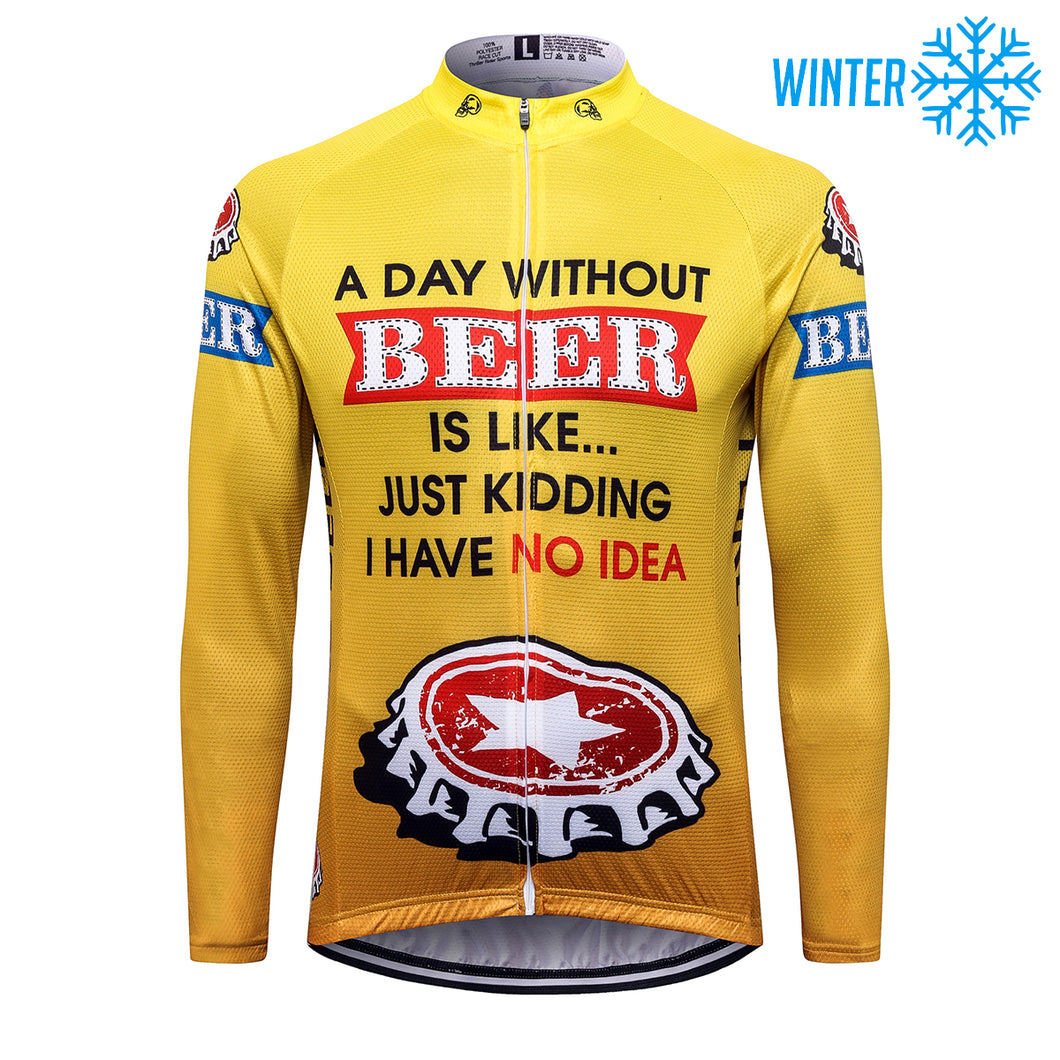 Thriller Rider Sports Bicycle Clothing Mens Cycling Jackets Winter(Beer Cap)