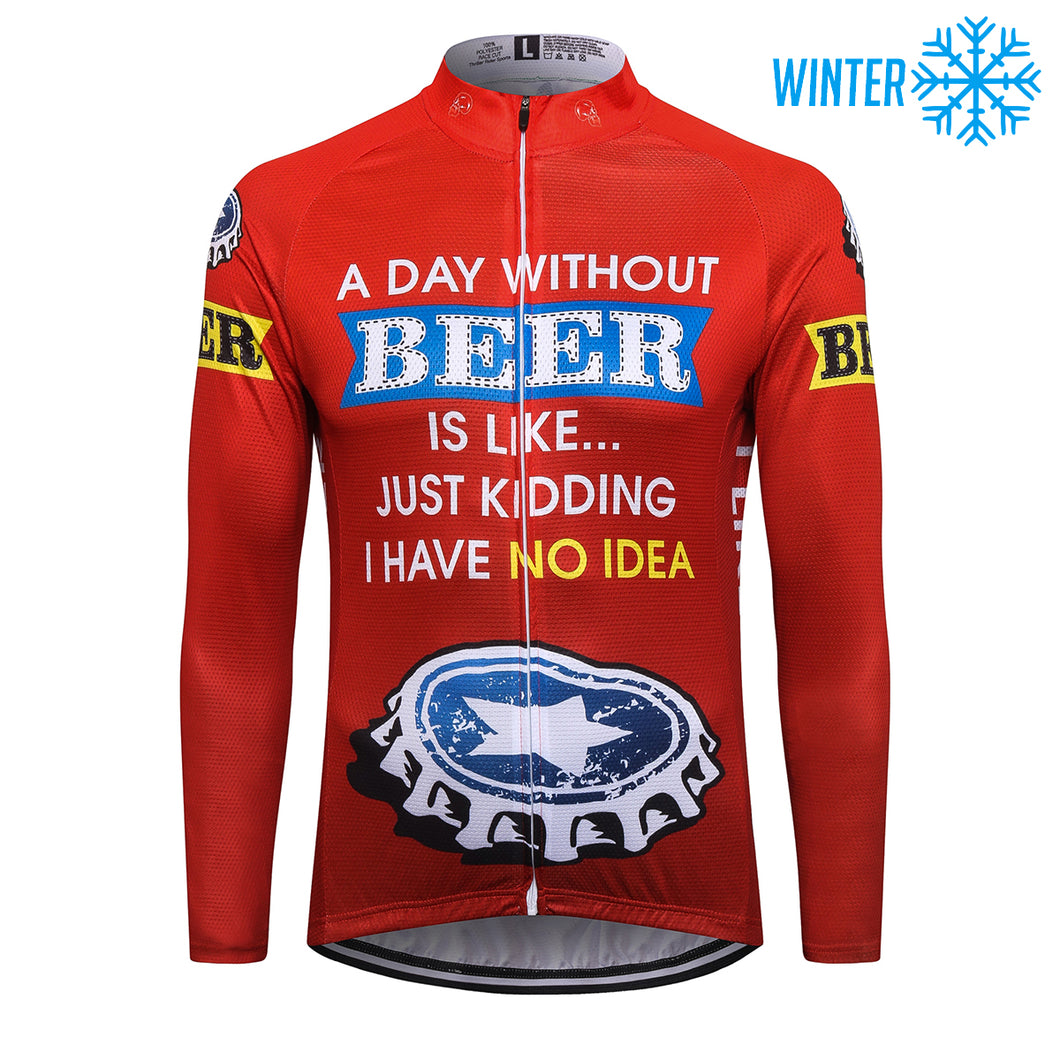 Thriller Rider Sports Bicycle Clothing Mens Cycling Jackets Winter(Beer Cap)