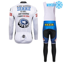 Load image into Gallery viewer, Thriller Rider Sports Bicycle Clothing Mens Cycling Jackets and Bib Tights Winter Kit(Beer Cap)
