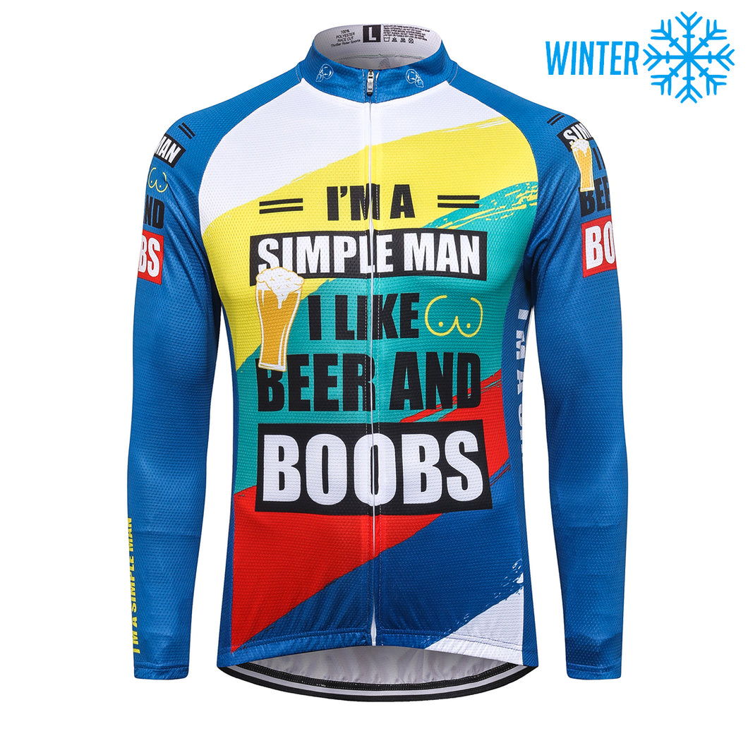 Thriller Rider Sports Bicycle Clothing Mens Cycling Jackets Winter(I'm a Simple Man)