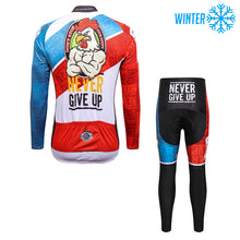 Load image into Gallery viewer, Thriller Rider Sports Bicycle Clothing Mens Cycling Jackets and Tights Winter Kit(Never Give Up)
