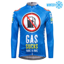 Load image into Gallery viewer, Thriller Rider Sports Bicycle Clothing Mens Cycling Jackets Winter(Gas Sucks Ride a Bike)
