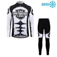 Load image into Gallery viewer, Thriller Rider Sports Bicycle Clothing Mens Cycling Jackets and Tights Winter Kit(Gas Sucks Ride a Bike)
