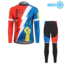 Load image into Gallery viewer, Thriller Rider Sports Bicycle Clothing Mens Cycling Jackets and Tights Winter Kit(We Can&#39;t Breathe)
