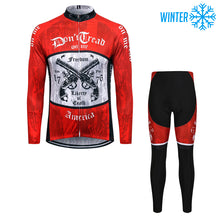 Load image into Gallery viewer, Thriller Rider Sports Bicycle Clothing Mens Cycling Jackets and Tights Winter Kit(Don&#39;t Cread on Me)
