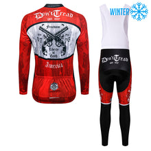 Load image into Gallery viewer, Thriller Rider Sports Bicycle Clothing Mens Cycling Jackets and Bib Tights Winter Kit(Don&#39;t Cread on Me)
